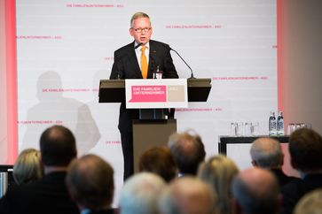 Der Präsident des Verbandes, Lutz Goebel, bei den Familienunternehmer-Tagen 2013 in Berlin.