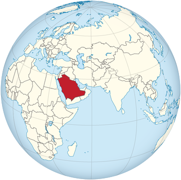 Königreich Saudi-Arabien auf der Welt