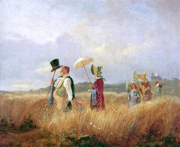 Carl Spitzweg: Der Sonntagsspaziergang (Symbolbild)