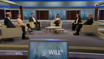 Ein Screenshot aus der Sendung "Anne Will" zum Thema "Machtkampf in Russland – Chance für die Ukraine?" Bild: RT