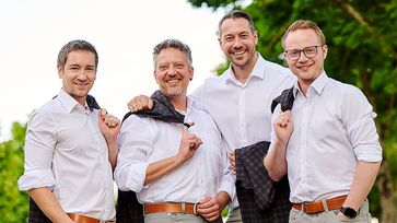 von links nach rechts: Daniel Hinterberger, Thomas A. Gruber, Benjamin Grund und Stephan Schlögl  (2024) Bild: Telamo Fotograf: Telamo