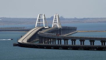 Symbolbild: Ansicht der Krimbrücke. Bild: Sputnik / Konstantin Michaltschewski