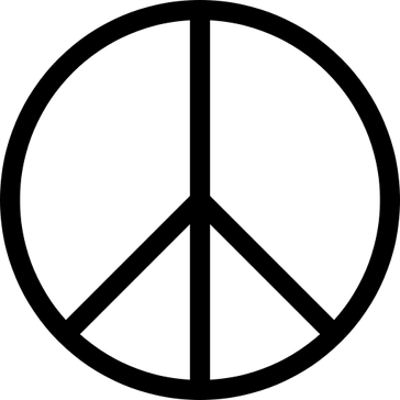 Häufig verwendetes Friedenszeichen (CND-Symbol)