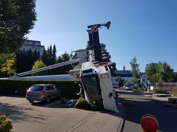 Umgestürzter Kran Bild Polizei