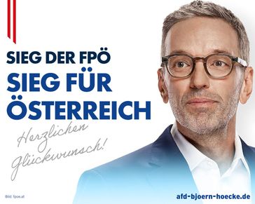 Bild: Screenshot Internetseite: "https://afd-bjoern-hoecke.de/2024/09/29/wir-gratulieren-der-fpoe/" / Eigenes Werk