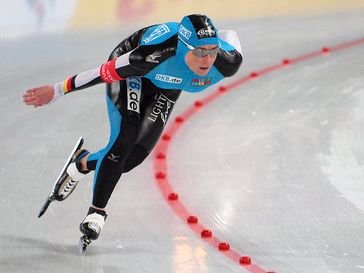 Claudia Pechstein beim Weltcup in Hamar, 2008