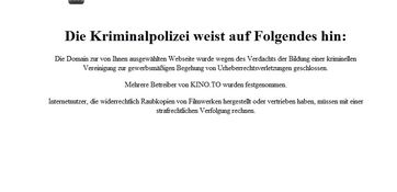 Screenshot von kino.to