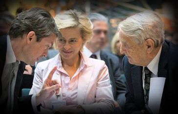 Ursula von der Leyen mit Lobyisten, wie Georg Soros, im Gespräch (2019), Archivbild