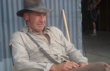 Harrison Ford am Set des vierten Kinofilms