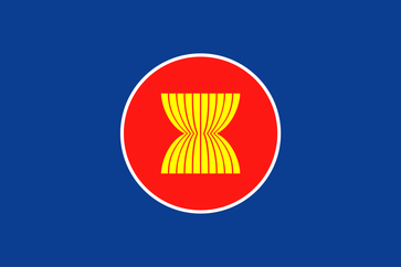 Flagge des Verband Südostasiatischer Nationen, kurz ASEAN (von englisch Association of Southeast Asian Nations)