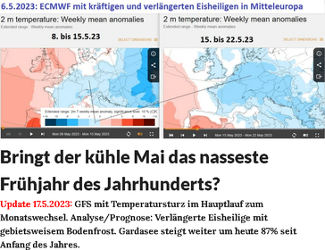 Der Frühling 2023 ist kalt bis eisig - das nasseste Frühjahr des Jahrhunderts? (Symbolbild)