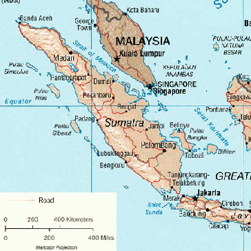 Sumatra (Sumatera) in Indonesien