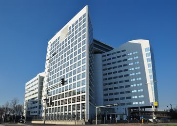 Das Gebäude des Internationalen Strafgerichtshofes (IStGH) und von Eurojust in Den Haag