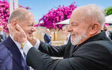 v.l.r. Olaf Scholz und Luiz Inácio Lula da Silva (2024)