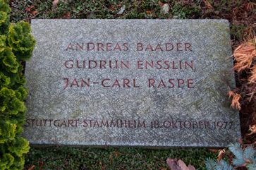 Grabstätte von Andreas Baader, Gudrun Ensslin und Jan-Carl Raspe auf dem Dornhaldenfriedhof in Stuttgart