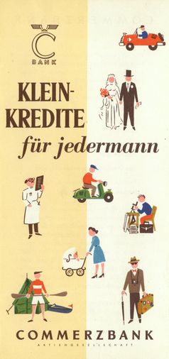 Commerzbank Werbeplakat des „Kleinkredits für jedermann“ (1959), Archivbild