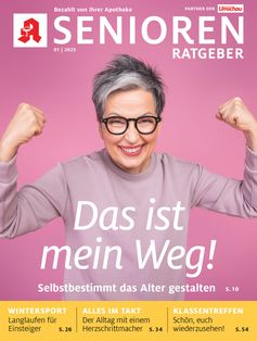 "Titelbild Senioren Ratgeber 1/2025"  Bild: Wort & Bild Verlagsgruppe - Gesu Fotograf: GettyImages/iStockphoto/Deagreez