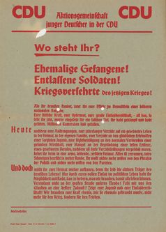 CDU Wahlplakat 1946, Archivbild