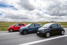 Die drei getesteten E-Autos unter 30.000 Euro: der Fiat 500e, der Dacia Spring Electric und der Renault Twingo e-Tech Electric