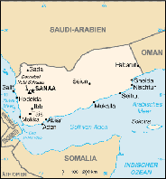 Karte des Jemen