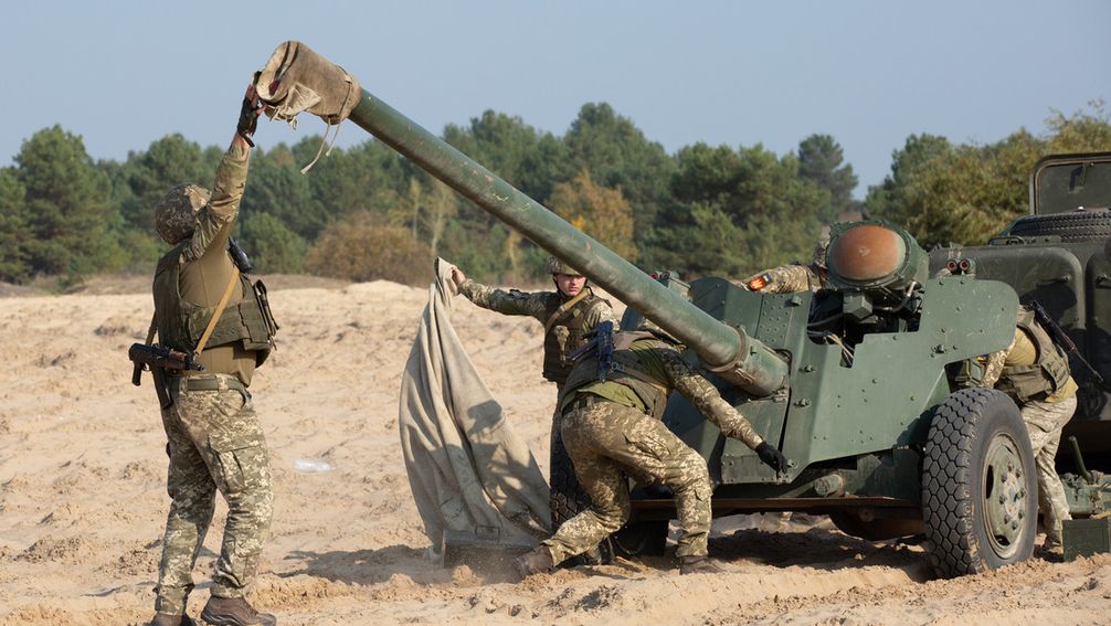 Symbolbild: Ukrainische Soldaten während einer Übung in der Region Kiew.