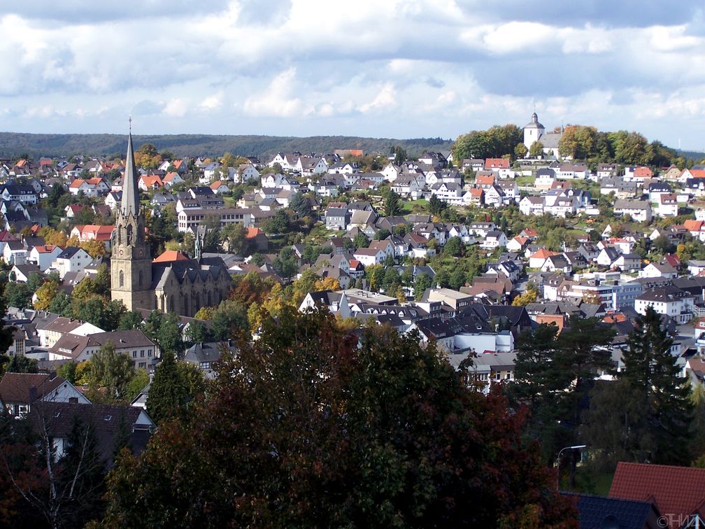 Blick auf Warstein vom Piusberg