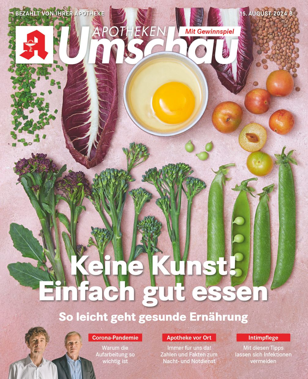 Titelbild Apotheken Umschau 8B/2024. Bild: Wort & Bild Verlagsgruppe - Gesu Fotograf: W&B/Eda Calisti