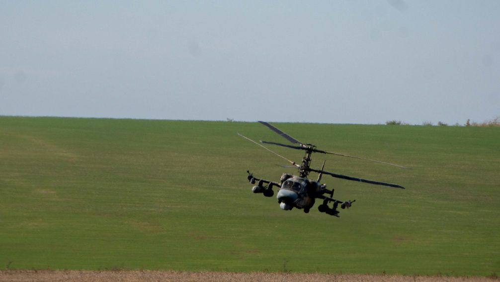 Ka-52-Hubschrauber bei Übungseinsätzen in der Nähe von Cherson. Bild: Sputnik / Iwan Rodionow / RIA Nowosti