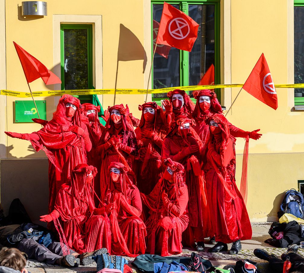 Anhänger der Extinction Rebellion Sekte (2021)