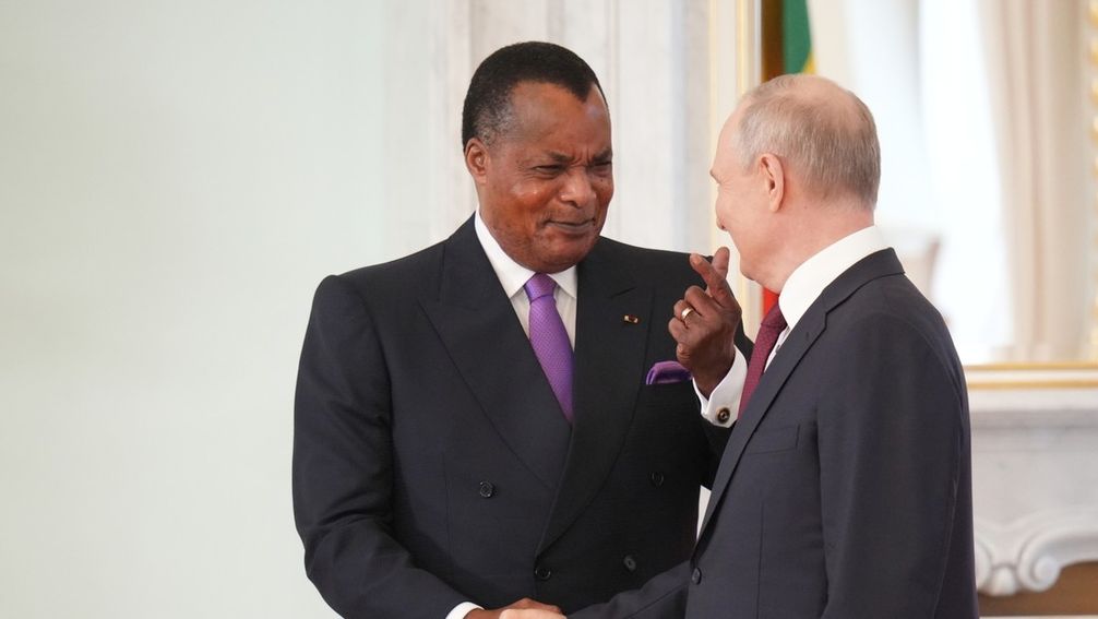 Denis Sassou-Nguesso (links) und Wladimir Putin (29. Juli 2023) Bild: Sputnik / Alexei Danitschew/RIA Nowosti