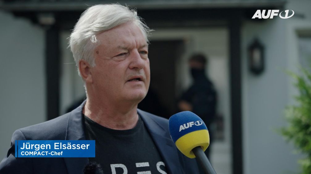 Jürgen Elsässer (2024) Bild: AUF1 / Eigenes Werk