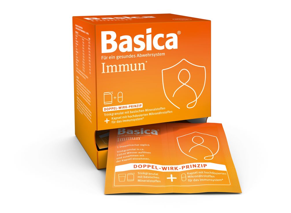 Die Vitalstoffe von Basica® Immun (Apotheke) unterstützen ein gesundes Abwehrsystem. Damit ist man gegen äußere Einflüsse gewappnet, um fit durch den Herbst zu kommen. Das Nahrungsergänzungsmittel ist vegan, frei von Zucker, Laktose und Gluten.Fotorechte und -verwendung:
Verwendung der Fotos kostenfrei und nur im Textzusammenhang mit dieser Pressemitteilung und Nennung der ©Bildquelle genehmigt! / Weiterer Text über ots und www.presseportal.de/nr/79747 / Die Verwendung dieses Bildes für redaktionelle Zwecke ist unter Beachtung aller mitgeteilten Nutzungsbedingungen zulässig und dann auch honorarfrei. Veröffentlichung ausschließlich mit Bildrechte-Hinweis. Bildrechte: Protina Pharmazeutische GmbH Fotograf: ©Basica Immun