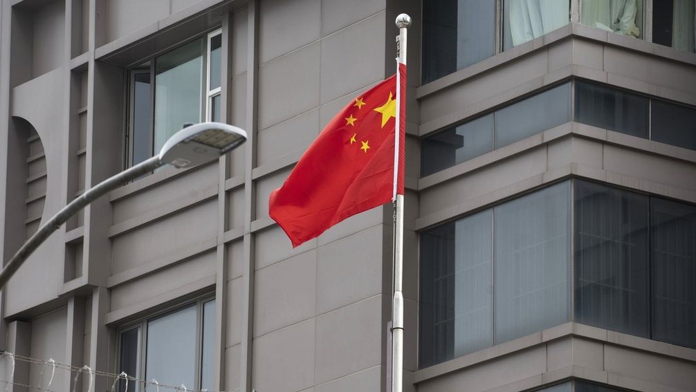 Flagge China vor dem chinesischen Konsulat in Houston, 22. Juli 2020. Bild: Sputnik