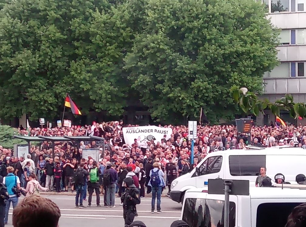 Demonstration am 27. August in Chemnitz