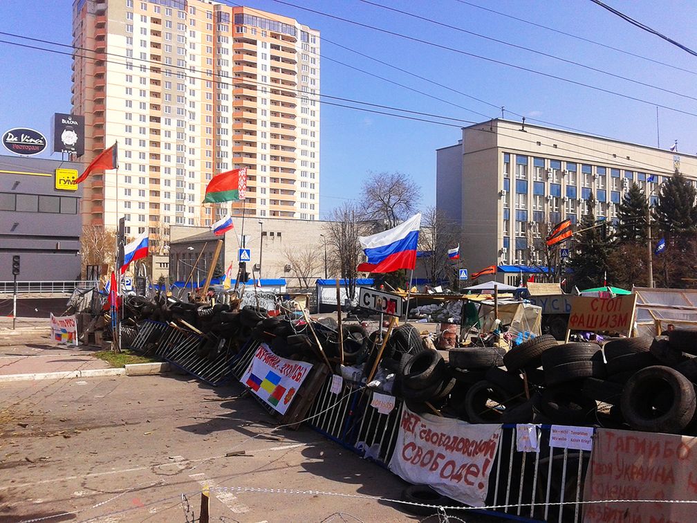 Besetzung eines Gebäudes ukrainischer Sicherheitskräfte in Luhansk