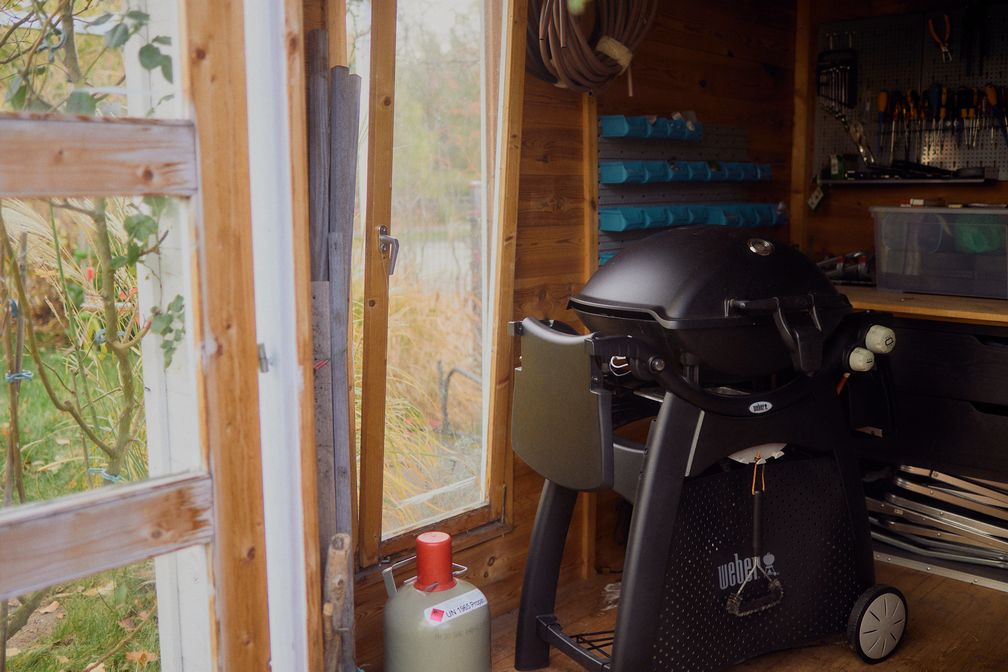 Ein gut belüftetes Gartenhaus eignet sich optimal für die Aufbewahrung von Gasgrill und Gasflasche.