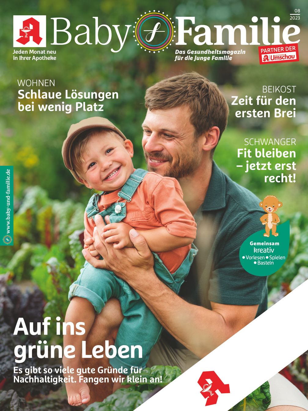 "Titelbild Baby & Familie 8/2023"