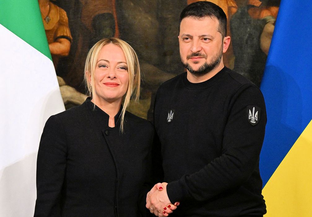 Giorgia Meloni und Wladimir Selenskij (2023)