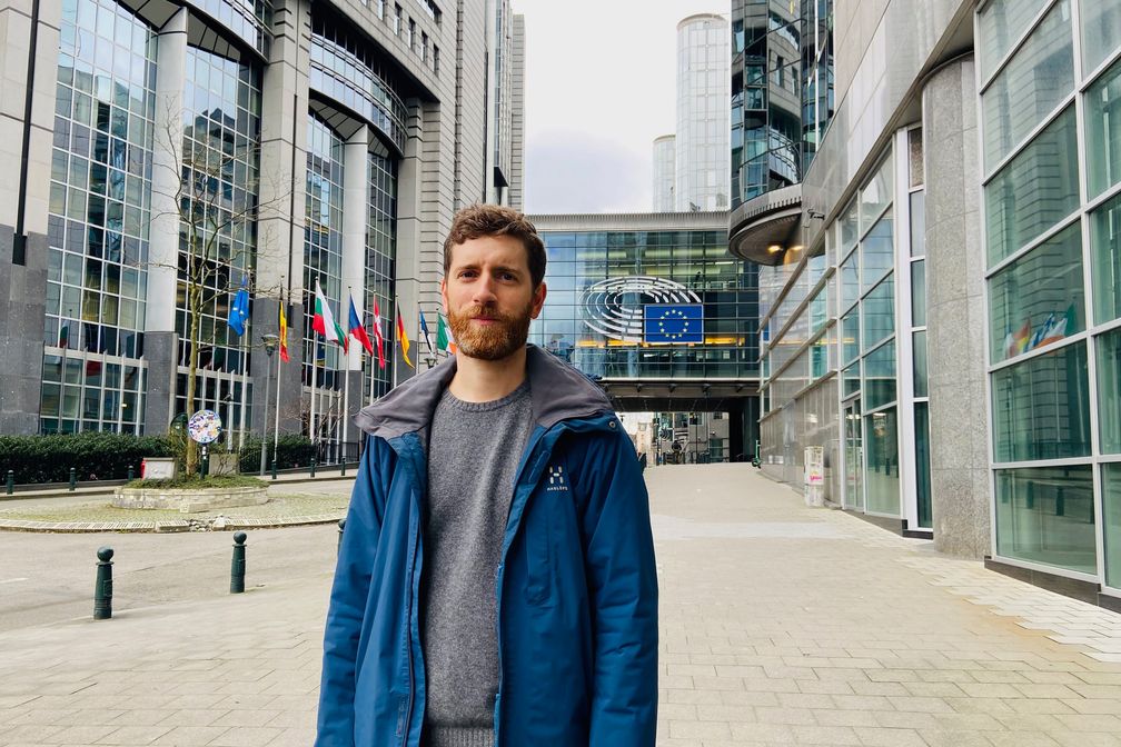 Der Campaigner Felix Duffy vom gemeinnützigen Verein "LobbyControl". Bild: ZDF Fotograf: Andrea Rumpler