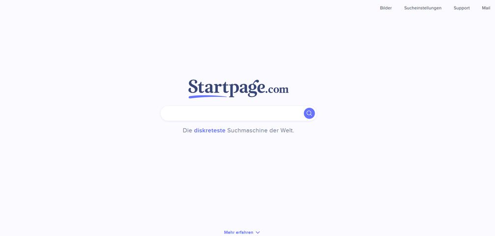 Bild: Screenshot startpage.com