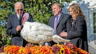 Joe Biden mit Truthahn vor dem Weißen Haus, 21.11.2022