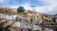 "Autofrei mobil in der Stadt": Seilbahn über La Paz, Bolivien. Bild: "obs/3sat/Marcel Schmitz"