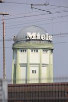 Der Wasserturm auf dem Gütersloher Miele Werksgelände