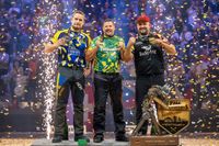 Jamie Head sicherte sich den Einzeltitel, das Podium komplettierten der Schwede Emil Hansson und Lokalmatador Danny Martin.  Bild: STIHL TIMBERSPORTS® Series Fotograf: Mihai Stetcu