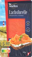 "Nautica Lachsforelle mild geräuchert, 100g".  Bild: Lidl Fotograf: Lidl