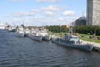 Minensucher im Hafen von Riga. Bild: Deutsche Marine