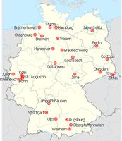 Deutsches Zentrum für Luft- und Raumfahrt: Standorte 2014