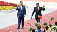 Chinese President Xi Jinping (L) holds a welcome ceremony for Teodoro Obiang Nguema Mbasogo, president of the Republic of Equatorial Guinea, in Beijing, China, May 28, 2024. Bild: Xinhua