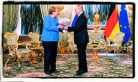 Angela Merkel und Wladimir Putin (2021), Archivbild